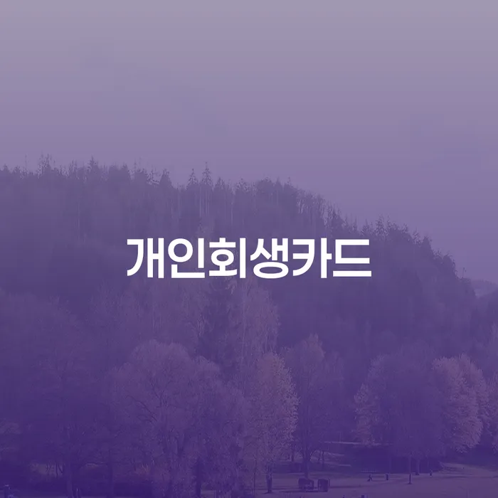 개인회생단점 개인회생으로 방법 최신정보